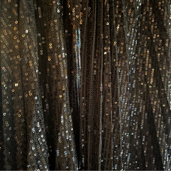 Banana Republic Black Pleated Sequin Midi Skirt Medium NWT - Picture 2 of 8